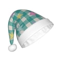 thumbnail image 2 of Balery Starfish On Checkered Background Pattern Santa Hat Christmas Hat Funny Christmas Hat Christmas Knitted Beanie Hat For Men Women Adult, 2 of 6