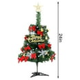 thumbnail image 3 of Dvkptbk Christmas 24'' Tabletop Mini Christmas Tree Set , Artificial Mini Christmas Pinaster Tree with Led String Lights & Ornaments for Diy Christmas Decorations, 3 of 7