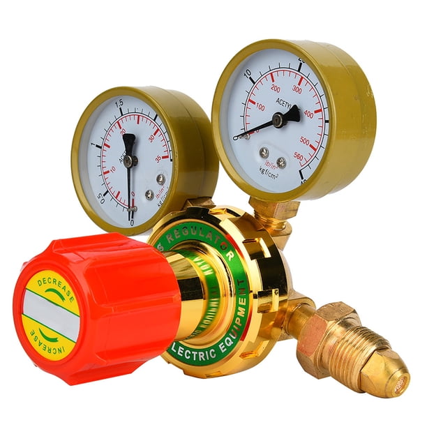 Regulador de gas, WX YQE‑03 /60 Reductor de presión de gas acetileno Manómetro de acetileno Diseño de última generación Jadeshay A