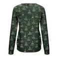 thumbnail image 7 of YUGYXL Christmas Sweatshirts for Women Plus Size Crewneck Long Sleeve Xmas Tree Print Shirts Casual Cute Funny Pullover Tops C Multicolor XXXXXL, 7 of 7
