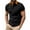 Black, variant on Men's Shirt Button Up Turn Down Lapel Solid Color Short Sleeve Sports Shirt
