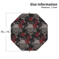 thumbnail image 3 of Balery 4 Pcs Skull And Red Rosesleather Coasters Set, Drink Table Cup Coasters For Living Room Kitchen Coffee Decor, 3 of 9