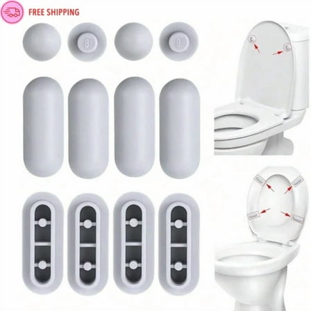 12Pcs Bidet Bumper Height-Increasing Universal Seat Bumper With Strong Adhesive