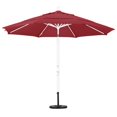 thumbnail image 2 of Parasol de Marché en Aluminium 11 Pieds Inclinaison à Collier Blanc Mat/oléfine/rouge/dwv, 2 of 2