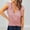 Pink, variant on ALLLIST Short Sleeve Women's Tops V Neck Blouse Solid Blue Elegant Flounce Clothing for Women