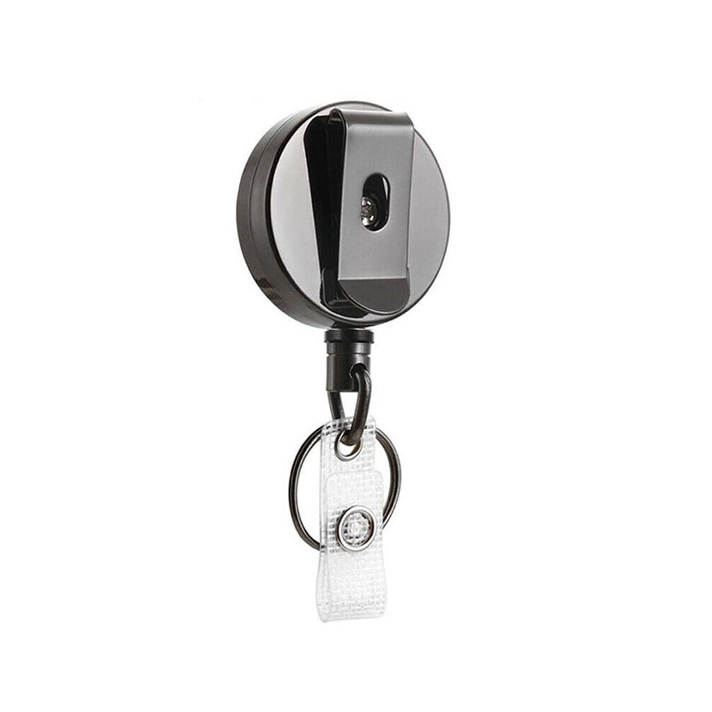 Retractable Key Ring Chain Recoil Keyring Heavy Duty Stainless Steel Cord Wire 