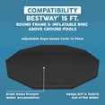 thumbnail image 4 of Bestway Round Pool Cover for 15 Foot Above Ground Pools, Black (Cover Only), 4 of 10