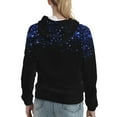 thumbnail image 7 of Xecao Black Blue Glitter Sparkles Pattern Hoodies for Women Sweatshirts Long Sleeve Sweatshirts Pullover Outfits with Pocket-Small, 7 of 7