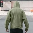 thumbnail image 6 of Chbgutlmr Hoodies for Men Long Sleeve Cropped Pullover Fall Loose Casual Plain Basic Workout Athletic Sweatshirts, 6 of 8