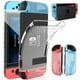thumbnail image 1 of Funda protectora acoplable transparente de TPU para Nintendo Switch con diseño a prueba de golpes, compatible con la estación de acoplamiento para TV, 1 of 5