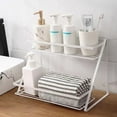 thumbnail image 3 of Home Textile Storage Stackable Cabinet Shelves for Kitchen Counter Included Organization Multipurpose Storage Rack for Living Bedroom Bathroom and Home, 3 of 7