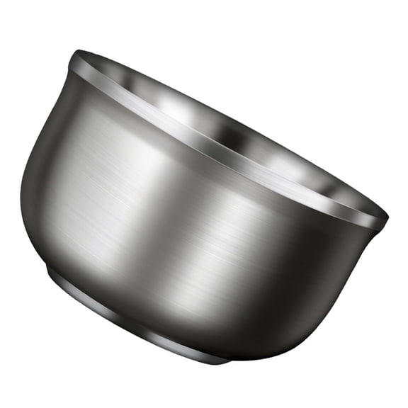 ETHZZLE Silver Stainless Steel Double Wall Insulated Bowl for Home Use