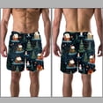 thumbnail image 3 of luoweisi Men's Beach Shorts Quick Dry Swim Trunks with Mesh Lining Merry Chrismas L, 3 of 5