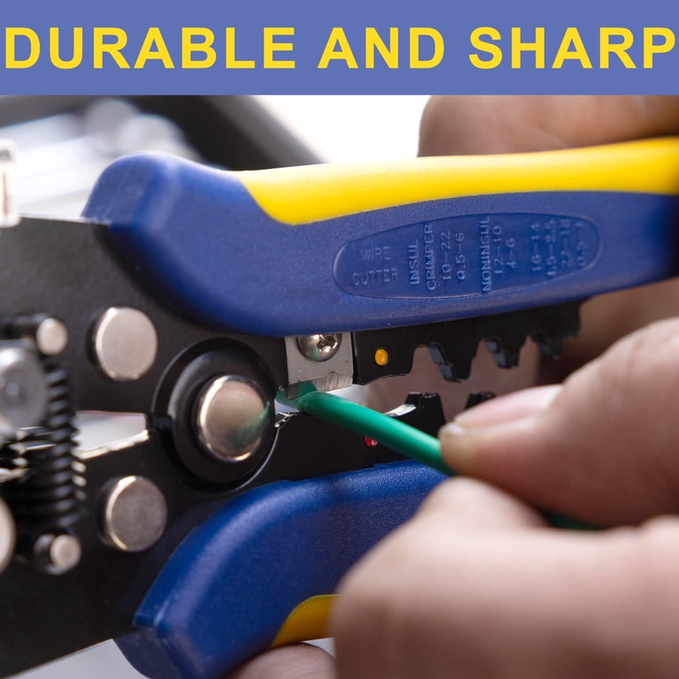 Remote Electrical Cutter Crimping Tool Automatic Wire Stripper Crimper Pliers - Multi-Function ...