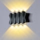 thumbnail image 1 of Aplique de pared para exterior, resistente al agua IP65, 8 W, blanco cálido 3000 K, foco de aluminio, CA 85-265 V, para patio, jardín, terraza y balcón., 1 of 5