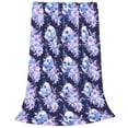 thumbnail image 2 of Balery blue starry sky Skull flower Manta de Felpa Suave y Acogedora – Cobija de Franela Aterciopelada para Cama, Lavable y Cálida para Sofá, Mascotas, Transpirable-80"x60", 2 of 7