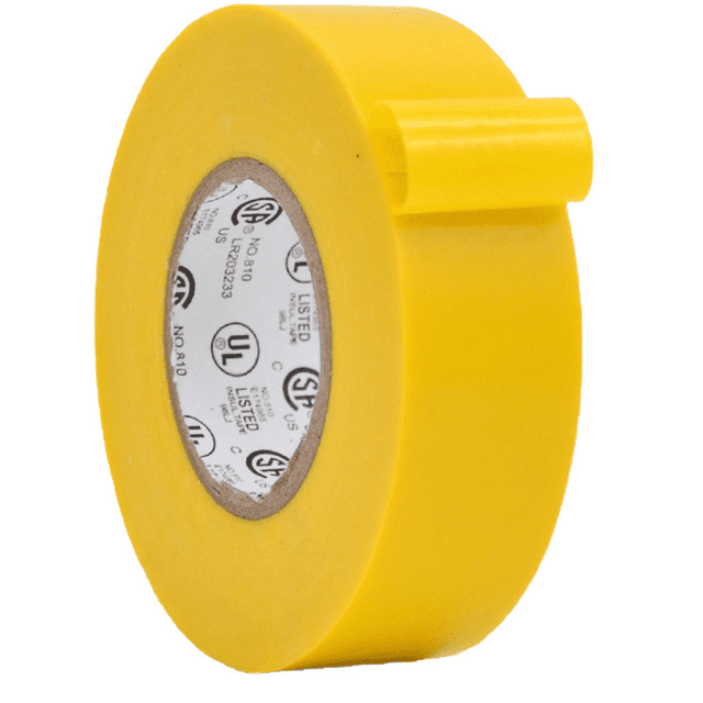 WOD Tape Yellow Electrical Tape General Purpose 1 in. x 66 ft. High
