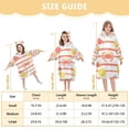thumbnail image 4 of FORMRS Wearable Blanket Hoodie with Sleeves for Kids Cozy Flannel Sweatshirt, Striped Crab, 4 of 7