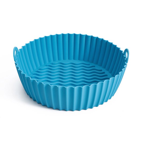 Air Fryer Silicone Liners, Round Food Safe Non Stick Air Fryer Basket Oven Accessories, Reusable Replacement of Flammable Parchment Liner Paper Fits 3QT - 5QT Air Fryer