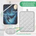 thumbnail image 3 of Two Pieces Of Square Heat Insulation Pad Oven Mitts 7x9.8 Inch Oven Microwave Kitchen Cooking Baking Starry Whale, 3 of 7
