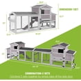 thumbnail image 3 of Aivituvin Chicken Coop with Chickens Mobile Hen House with Run Chicken House On Wheels Outdoor Poultry Cage Duck Coop,1 Unit, 3 of 9