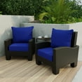 thumbnail image 3 of Jordan Manufacturing 46.5" x 24" Veranda Cobalt Blue Solid Rectangular Outdoor Deep Seat Chair Cushion Set with Welt, 3 of 11