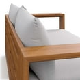 thumbnail image 4 of Tahoe Acacia Wood Outdoor Patio Acacia Wood Loveseat in Natural Light Gray, 4 of 10