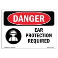 thumbnail image 1 of SignMission OS-DS-A-1218-L-1188 12 x 18 Po Signe de Danger OSHA - Protection de l'Oreille Requise, 1 of 1