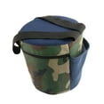 thumbnail image 4 of Taburete de jardín portátil, asiento de camping, ligero y portátil, con bolsa, reposapiés versátil, silla para desherbar, para césped, deportes al Azul, 4 of 8