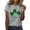 Grey, variant on T Shirts for Women St.Patrick's Day Print Top Short Sleeve Round Neck T Shirt Womens Tees Black L