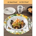 thumbnail image 3 of 15 Inch Round Placemats Set of 4, Spring Sunflowers Non Slip Heat Insulation PP Table Mats, Eucalyptus Leaves Flowers Butterfly Washable Place Mats for Kitchen Dining Party Table Decor, 3 of 7