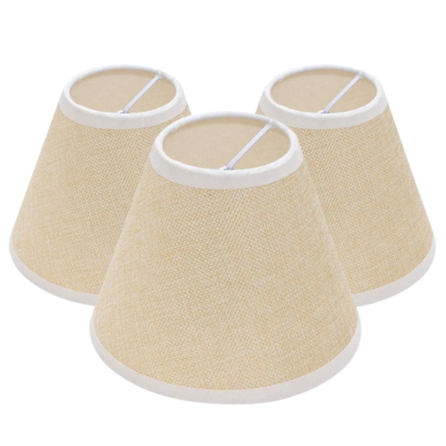 Pantallas de lámpara de tela con clip vintage, pantalla de burbujas para bombillas de luz de mesa de pared, color caqui 3 piezas de Methold HA003675-02