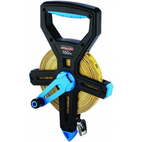 Channellock Measuring Tape Reel CL6611 - Large Reel Tape Measure, Slide Lock - 100 ft (30.5 m)