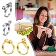 thumbnail image 4 of Adjustable Crochet for Finger Braided Knitting Yarn Tension Rings for Crocheting P6G1 Knitting Accessories 2 Styles, 4 of 5