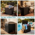 thumbnail image 3 of MINDYES 33 Gallon Deck Box, Lockable Patio Outdoor Storage Box for Furniture, Garden Tools and Tools Storage,Black, 3 of 9