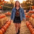thumbnail image 6 of AHMOMEI Halloween Shirts for Women Vintage Witch Graphic Funny Halloween Witch Tshirt Spooky Season Fall Holiday V Neck Womens Tops Short Sleeve XXXL, 6 of 7