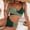 Green, variant on Sakmal Womens Bikini Sets Push Up High Waisted Swimwear Green Color Block Beach Swimsuits for Women L