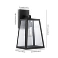 thumbnail image 6 of JONATHAN Y Pasadena 9" Iron/Glass Modern Industrial Angled LED Outdoor Sconce, Black, 6 of 9