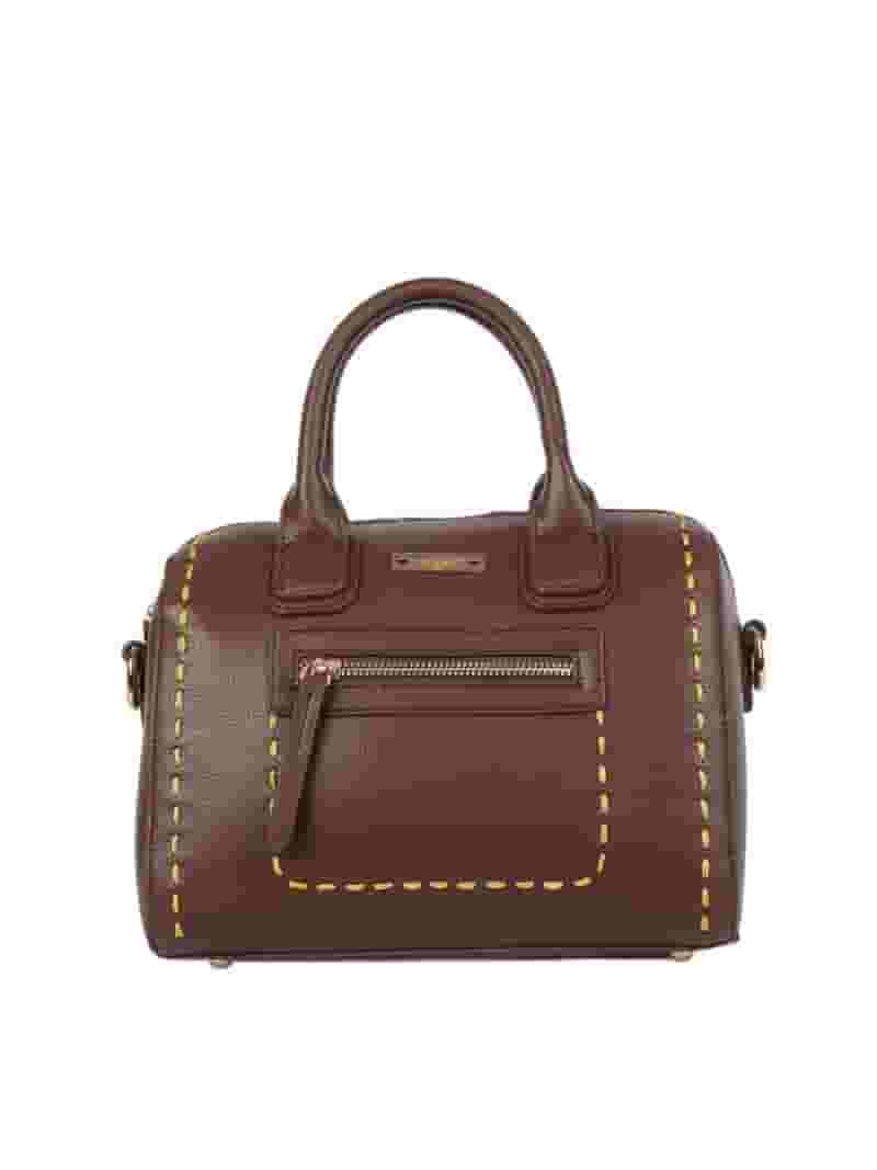 【NEUE】LEATHER BOSTON BAG Msize Zizi Collection Spacious Small Brown Multiple Compartment