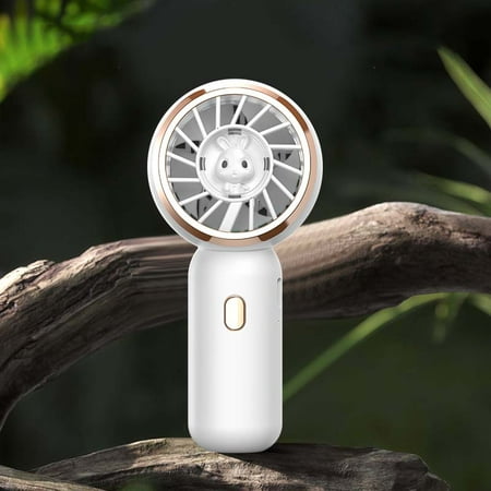 

Handheld Mini Portable Fan Pocket Lanyard Fan with USB Rechargeable Battery 3 Speed Personal Desk Table Fan for Daily Travel Outdoors Hiking Camping White