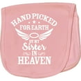 thumbnail image 2 of Inktastic Handpicked for Earth by My Sister in Heaven with Angel Wings Baby Burp Cloth, 2 of 3