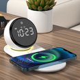 thumbnail image 4 of 5 en 1 reloj despertador digital luces nocturnas cargador inalámbrico para personas que duermen mucho, 4 of 8