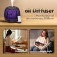 thumbnail image 2 of 400ml essential oil diffuser, large capacity metal diffuser for home, aromatherapy diffusers with remote control, 7-color LED light humidifiers for bedroom, Halloween, Christmas holiday gifts, 2 of 9