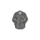 thumbnail image 1 of Aeropostale Camisa con botones de calavera transparente para mujer, negro, pequeño, 1 of 1