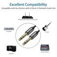 thumbnail image 4 of J&D Cable De 6,35 Mm A 6,35 Mm Carcasa De Cobre Resistente Chapada En Oro Cable Adaptador De Audio Estéreo Trs Macho De 6,35 Mm (1/4 Pulgada) A Trs Macho De 6,35 Mm (1/4 Pulgada) 9 Pies, 4 of 5