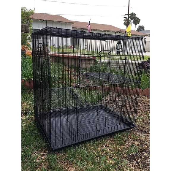 24" 3-Tiers Hamster Mouse Gerbil Guinea Pig Critter Habitat House Small Animal Cage For Chinchilla Degu Rats Mice Ferret
