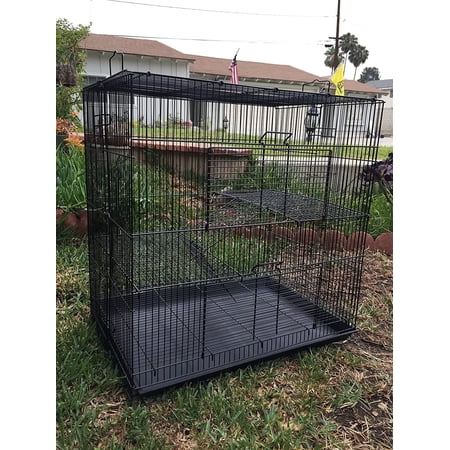 24" 3-Tiers Hamster Mouse Gerbil Guinea Pig Critter Habitat House Small Animal Cage For Chinchilla Degu Rats Mice Ferret