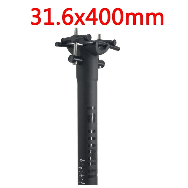 Tapis de Vélo de Route 3K Fibre de Carbone Intégrée 22.2/25.4/27.2/30,8/31.6*450mm, Longue Durée