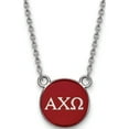 thumbnail image 1 of Sterling Silver S. Rh-Plated Logoart Alpha Chi Omega Small Enl Pend With Necklace (18 X 12) Made In United States ss029aco-18, 1 of 4