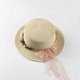 thumbnail image 1 of ZHAOCHENG Sombrero de paja con corona de parte superior plana para exteriores, playa, viajes, sombrero para el sol *Beige, 1 of 4